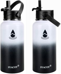 img 3 attached to 🥤 Versatile Straw Lid for Hydro Flask & Sports Water Bottles | 2 Lids, 2 Straws, 2 Brushes