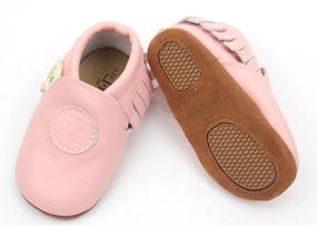 img 2 attached to 👞 Liv Leo Leather Moccasin Shoes and Slippers for Boys - Months