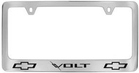 img 1 attached to 🔋 Chrome Plated Metal License Plate Frame Holder for Chevrolet Volt