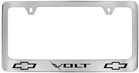 img 3 attached to 🔋 Chrome Plated Metal License Plate Frame Holder for Chevrolet Volt