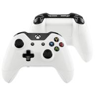 🎮 enhance your xbox one controller: extremerate white custom housing shell back panels, replacement front bottom shell & side rails for model 1697 - controller not included логотип