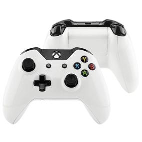 img 4 attached to 🎮 Enhance Your Xbox One Controller: eXtremeRate White Custom Housing Shell Back Panels, Replacement Front Bottom Shell & Side Rails for Model 1697 - Controller NOT Included