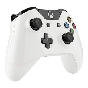 img 1 attached to 🎮 Enhance Your Xbox One Controller: eXtremeRate White Custom Housing Shell Back Panels, Replacement Front Bottom Shell & Side Rails for Model 1697 - Controller NOT Included