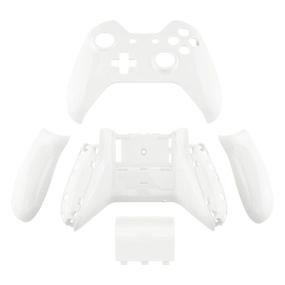 img 2 attached to 🎮 Enhance Your Xbox One Controller: eXtremeRate White Custom Housing Shell Back Panels, Replacement Front Bottom Shell & Side Rails for Model 1697 - Controller NOT Included