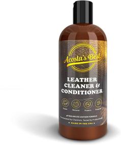 img 4 attached to 🧴 Acosta's Premium Leather Cleaner and Conditioner | Use on Car Interior, Shoes, Bags, Furniture | Quick, Easy & Effective | Restore Leather's Shine | Non-Toxic (16 oz) | Made In USA