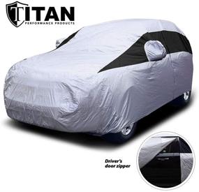 img 4 attached to 🚗 Waterproof Titan Lightweight Car Cover for Mid-Size SUVs: Ford Explorer, Jeep Grand Cherokee, and More. Measures 206 Inches with Driver-Side Door Zipper Included.