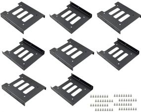 img 4 attached to 🔧 PHITUODA 8Pcs 2.5" to 3.5" SSD HDD Hard Drive Mounting Bracket Adapter for PC - Metal Holder with Screws Included