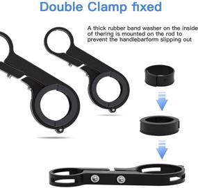 img 2 attached to 🚲 Bike Handlebar Extender - Aluminum Alloy Bicycle Handlebar Extension with Double Clamp for Motorcycle E-Bike Lamp Speedometer GPS Phone Mount Holder (20cm) - Includes Hexagon Wrench