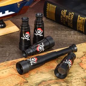 img 2 attached to 🔭 12 Pack Plastic Pirate Telescopes - Mini Toy Telescopes for Pirate Theme Party Supplies and Party Favors (Black)