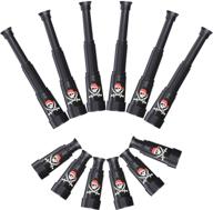 🔭 12 pack plastic pirate telescopes - mini toy telescopes for pirate theme party supplies and party favors (black) логотип