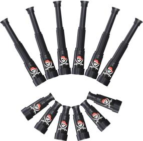 img 4 attached to 🔭 12 Pack Plastic Pirate Telescopes - Mini Toy Telescopes for Pirate Theme Party Supplies and Party Favors (Black)