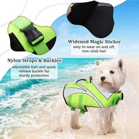 img 2 attached to 🐶 IDOMIK Dog Life Jacket Vest: Ultimate Safety and Rescue Floatation Swimsuit for Small, Medium, and Large Dogs