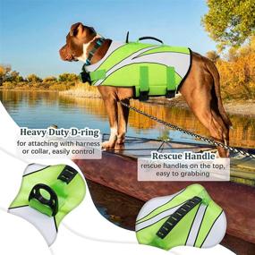 img 3 attached to 🐶 IDOMIK Dog Life Jacket Vest: Ultimate Safety and Rescue Floatation Swimsuit for Small, Medium, and Large Dogs