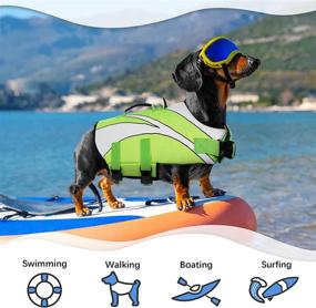 img 1 attached to 🐶 IDOMIK Dog Life Jacket Vest: Ultimate Safety and Rescue Floatation Swimsuit for Small, Medium, and Large Dogs