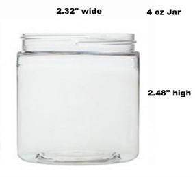 img 2 attached to Clear Plastic Jars Black Lids