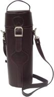 🍷 piel leather single deluxe wine carrier: premium chocolate-colored one-size bag логотип