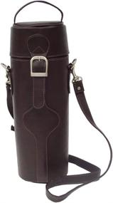 img 3 attached to 🍷 Piel Leather Single Deluxe Wine Carrier: Premium Chocolate-colored One-Size Bag