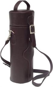 img 2 attached to 🍷 Piel Leather Single Deluxe Wine Carrier: Premium Chocolate-colored One-Size Bag