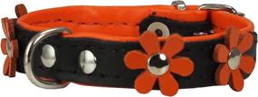 img 4 attached to 🌼 Premium Daisy Flowers Dog Collar: Handcrafted with Genuine Leather