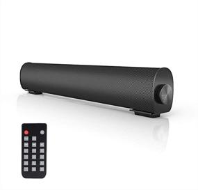img 4 attached to 🔊 High Performance Soundbar for PC, Outdoor/Indoor Bluetooth Speaker with Remote Control, 2 X 5W Mini Home Theater Sound bar Built-in Subwoofers for Phones/Tablets (Black)