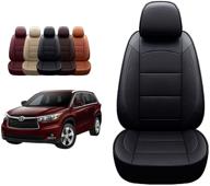 🚗 oasis auto 2014-2019 highlander custom fit pu leather seat cover – black, 40/60 bench - compatible with 2014-2019 highlander logo