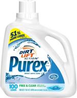 🌿 purex free & clear sensitive skin liquid laundry detergent, 115 loads, 150 oz - pack of 4 - enhanced seo logo