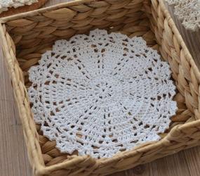 img 1 attached to SouthMage Crochet Doilies Coasters Dresser