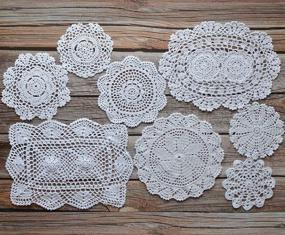 img 3 attached to SouthMage Crochet Doilies Coasters Dresser