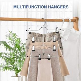 img 2 attached to DOIOWN 4 Tier Skirt Hangers - Space 👗 Saving Closet Organizer for Skirts and Pants (3 Pieces)