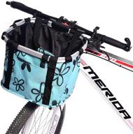 urbest bike basket pets cat dog folding carrier: practical, quick release, and easy-to-install front bicycle handlebar basket with detachable cycling bag logo