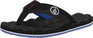 volcom recliner youth sandal black boys' shoes logo