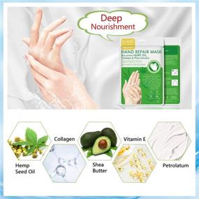 img 2 attached to 5-Pack Hand Peel Mask for Dry Hands, Exfoliating Hand Peeling Mask, Moisturizing Gloves for Men and Women, Repair Rough Skin, Remove Dead Skin and Enhance Moisture