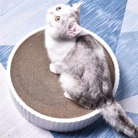 img 3 attached to 🐈 ZezePet Premium Cardboard Cat Scratcher - Innovative Scratch Pad with Textured Design