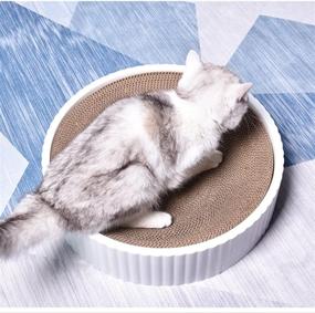 img 2 attached to 🐈 ZezePet Premium Cardboard Cat Scratcher - Innovative Scratch Pad with Textured Design