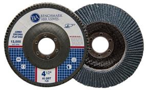 img 2 attached to 🆙 Premium High Density Jumbo Zirconia Flap Disc 10 Pack – 4.5"x 7/8", Type 29, 60 Grit