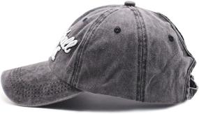 img 1 attached to MANMESH HATT Baseball Ponytail Distressed Sports & Fitness