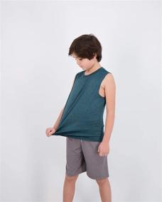 img 1 attached to 🏀 Active Boys' Clothing: Performance Basketball Undershirt with Sleeveless Design