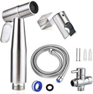 🚽 7/8 inch stainless steel handheld bidet sprayer for toilet - adjustable pressure diaper sprayer faucet set with hose attachment for bathroom logo