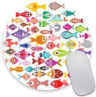 🐠 smooffly anti slip aquarium fishes mouse mat: the perfect customized round mouse pad for desktop, computer, pc, laptops, office, and home use logo