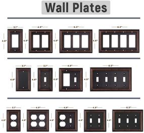 img 3 attached to 🏡 Enhance Your Home Décor with SleekLighting's Pack of 4 Decorative Oil Rubbed Bronze Wall Plate Outlet Switch Covers - Various Styles Available: Decorator, Duplex, Toggle, and Combo - Size: 1 Gang Duplex