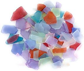 img 1 attached to 🌊 Exquisite Nautical Crush Trading Sea Glass Mix: 11 Ounces of Vibrantly Colored Sea Glass for Art Crafts, Decor, and Bulk Purchase