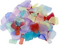 🌊 exquisite nautical crush trading sea glass mix: 11 ounces of vibrantly colored sea glass for art crafts, decor, and bulk purchase logo