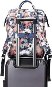 img 2 attached to 🎒 Kinmac Waterproof Laptop Backpack: Stylish Camellia Design for 15.6 Inch Laptops - Ideal for Men, Women, Students, and Travel