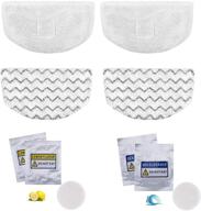 🧼 lefix 4-pack reusable steam mop pads + 4 fragrance discs for bissell powerfresh 1940 1440 1544 1806 2075 series, models 19402 19404 19408 19409 1940a 1940f 1940q 1940t 1940w логотип