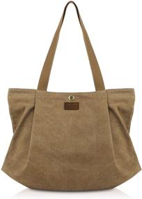 img 4 attached to 👜 Stylish SMRITI Canvas Tote Bag for Women - Perfect for School, Work, Travel, and Shopping