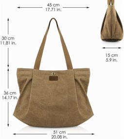 img 2 attached to 👜 Stylish SMRITI Canvas Tote Bag for Women - Perfect for School, Work, Travel, and Shopping