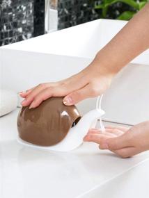 img 1 attached to Cute Brown Snail Soap Dispenser - Ideal for Kitchen, Bathroom, and More (120ML)