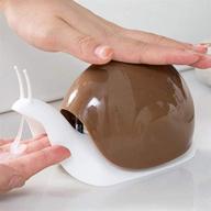 cute brown snail soap dispenser - ideal for kitchen, bathroom, and more (120ml) logo