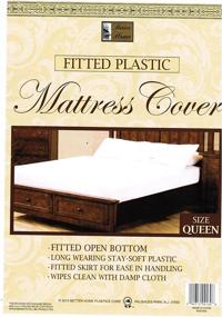 img 2 attached to Premium White Fitted Plastic Protector for Queen Mattress Cover