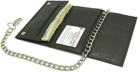 img 2 attached to Stainless Steel Blocking Leather Checkbook for Trucker Men's Accessories